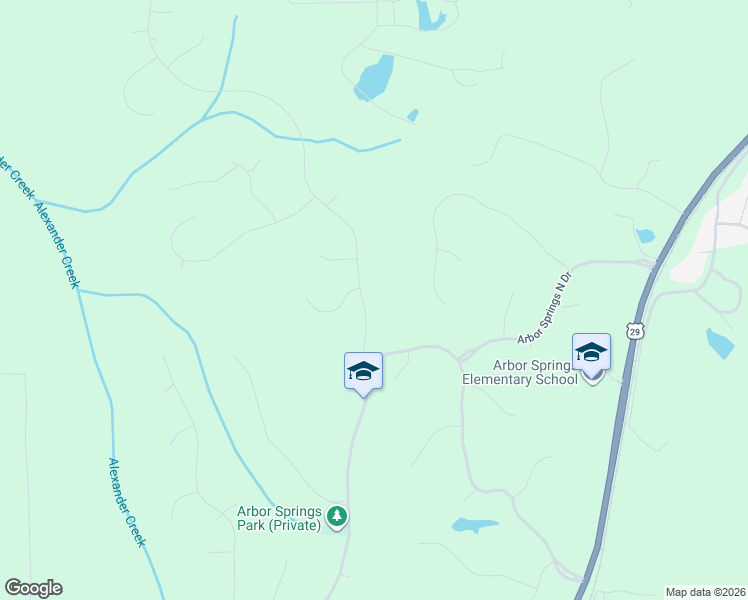 map of restaurants, bars, coffee shops, grocery stores, and more near 373 Arbor Springs Parkway in Newnan