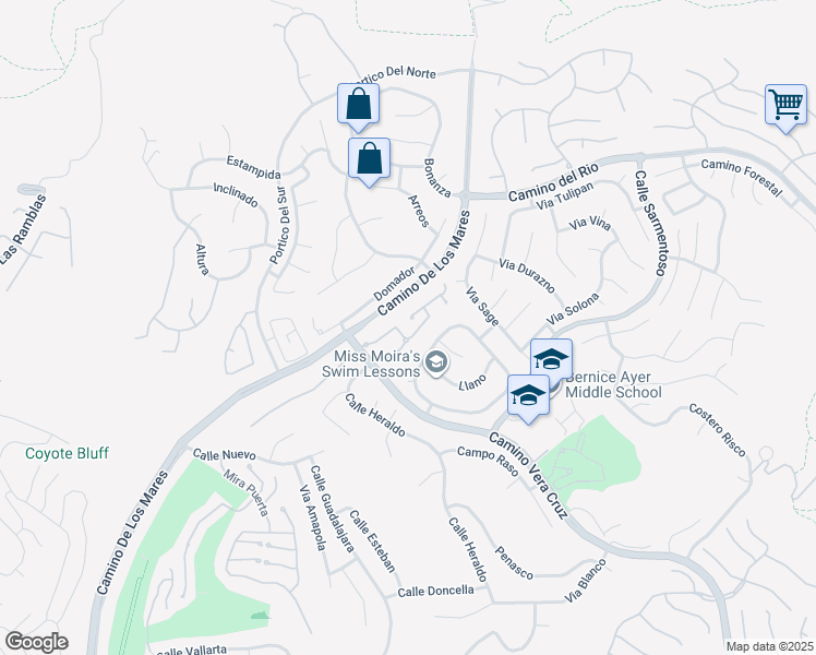 map of restaurants, bars, coffee shops, grocery stores, and more near 1223 Las Posas in San Clemente