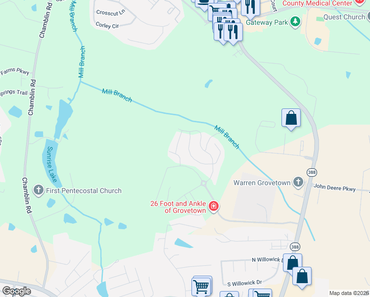 map of restaurants, bars, coffee shops, grocery stores, and more near 1271 Cobblefield Drive in Grovetown