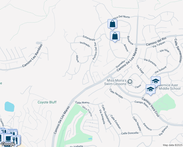 map of restaurants, bars, coffee shops, grocery stores, and more near 33 Calle Mandarina in San Clemente