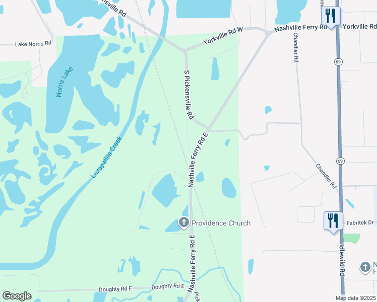 map of restaurants, bars, coffee shops, grocery stores, and more near 410 South Pickensville Road in Columbus
