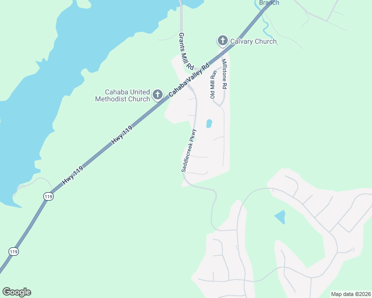 map of restaurants, bars, coffee shops, grocery stores, and more near 1085 Saddlecreek Parkway in Birmingham