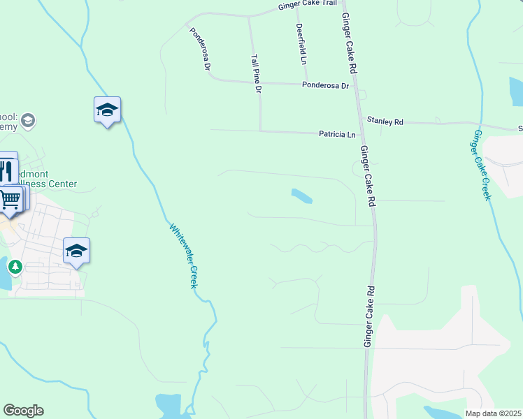 map of restaurants, bars, coffee shops, grocery stores, and more near 175 Pointer Ridge Trail in Fayetteville