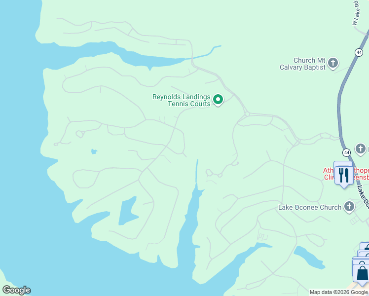 map of restaurants, bars, coffee shops, grocery stores, and more near 1071 Fairway Ridge Circle in Greensboro