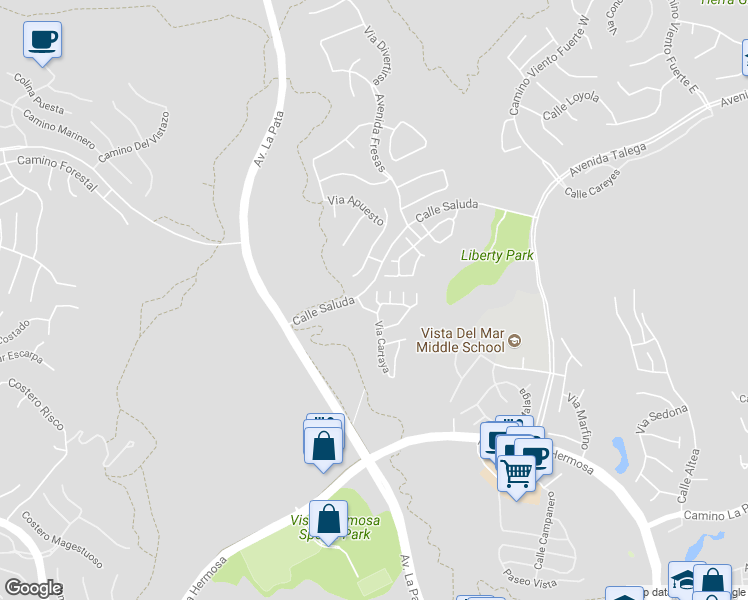 map of restaurants, bars, coffee shops, grocery stores, and more near 11 Corte Aljibe in San Clemente