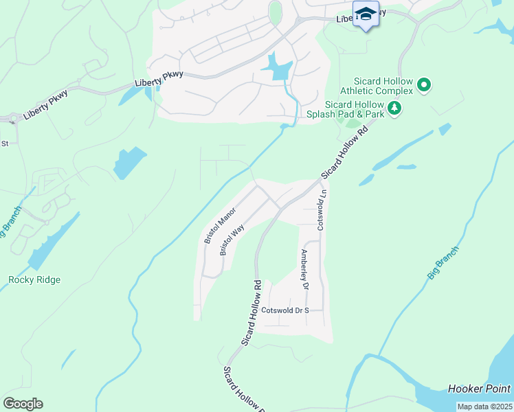map of restaurants, bars, coffee shops, grocery stores, and more near 1113 Bristol Way in Birmingham