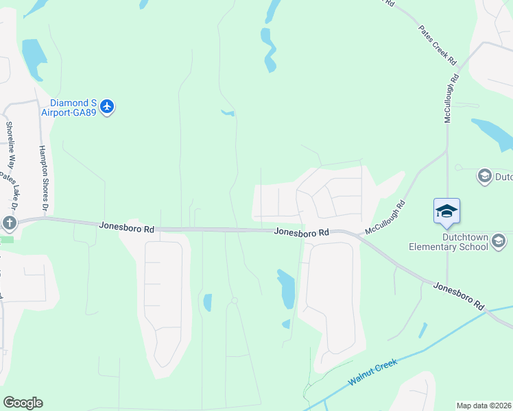 map of restaurants, bars, coffee shops, grocery stores, and more near 3424 Jonesboro Road in Hampton