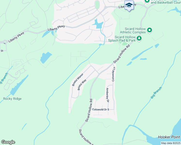 map of restaurants, bars, coffee shops, grocery stores, and more near 1113 Bristol Way in Birmingham