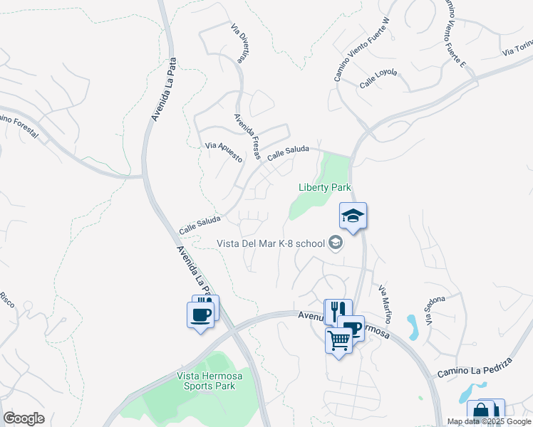map of restaurants, bars, coffee shops, grocery stores, and more near 21 Corte Loarre in San Clemente