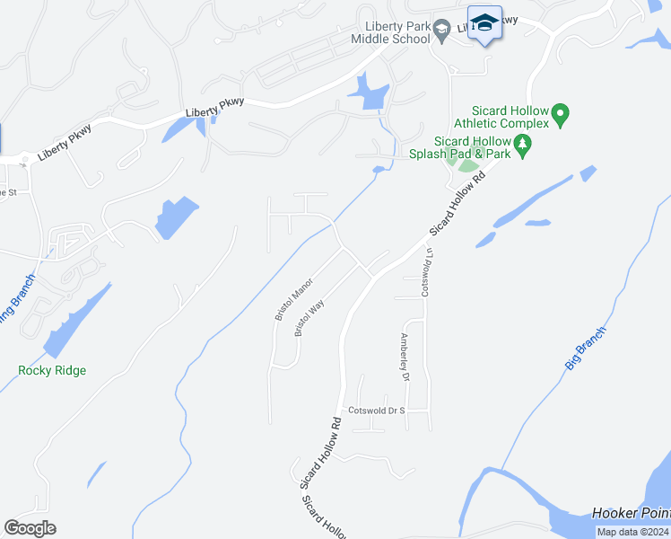 map of restaurants, bars, coffee shops, grocery stores, and more near 1320 Bristol Manor in Birmingham