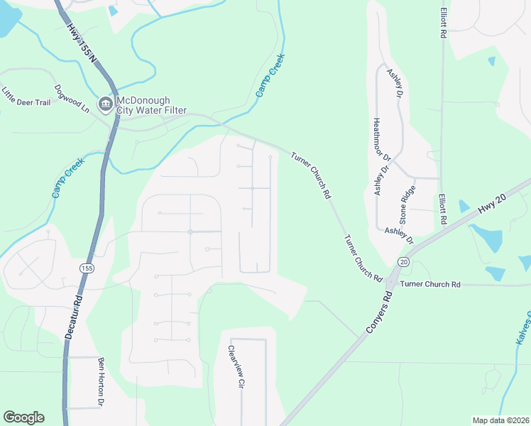 map of restaurants, bars, coffee shops, grocery stores, and more near 1245 Ethans Way in McDonough