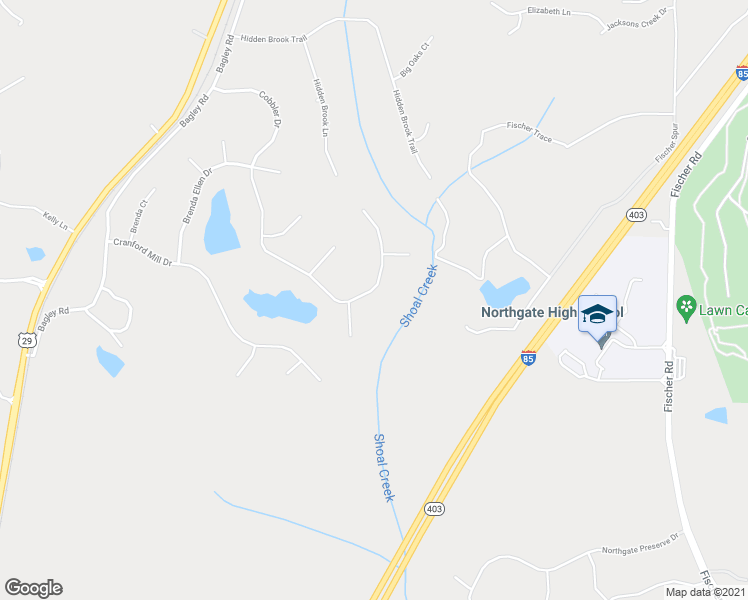 map of restaurants, bars, coffee shops, grocery stores, and more near 405 Cobbler Drive in Newnan