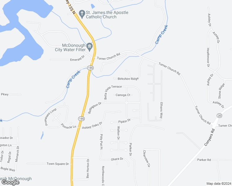 map of restaurants, bars, coffee shops, grocery stores, and more near 440 Canoga Court in McDonough