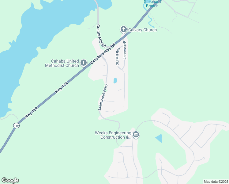 map of restaurants, bars, coffee shops, grocery stores, and more near 6212 Foxwood Trail in Birmingham