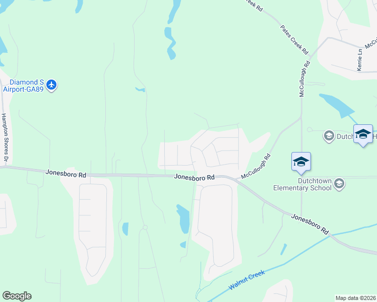 map of restaurants, bars, coffee shops, grocery stores, and more near 3424 Jonesboro Road in Hampton