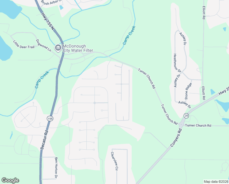 map of restaurants, bars, coffee shops, grocery stores, and more near 430 Schriever Court in McDonough