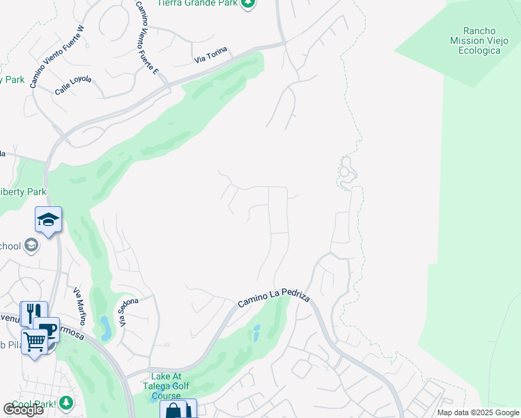 map of restaurants, bars, coffee shops, grocery stores, and more near 18 Calle Celestial in San Clemente