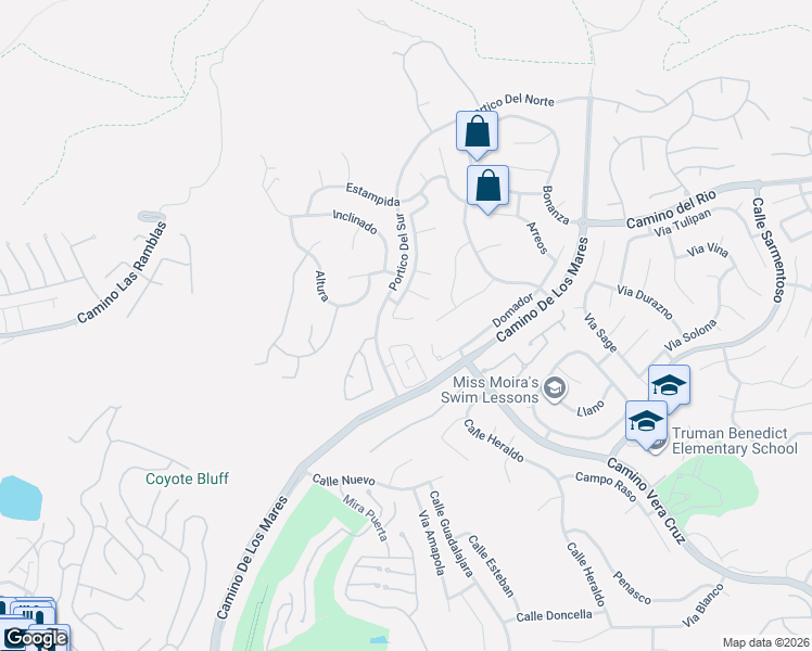 map of restaurants, bars, coffee shops, grocery stores, and more near in San Clemente