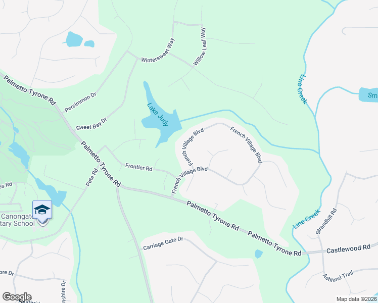 map of restaurants, bars, coffee shops, grocery stores, and more near 26 French Village Boulevard in Sharpsburg