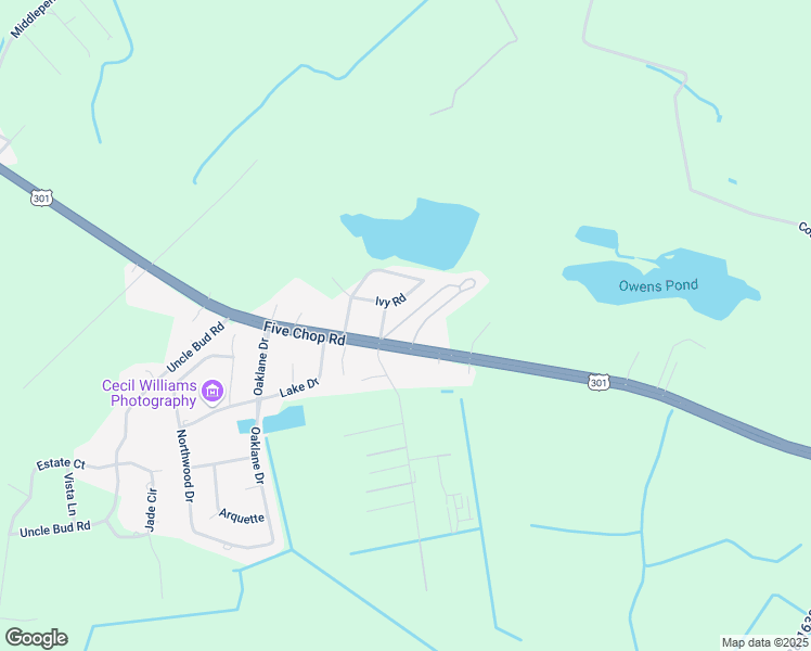 map of restaurants, bars, coffee shops, grocery stores, and more near 2140 Ivy Road in Orangeburg