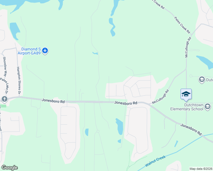 map of restaurants, bars, coffee shops, grocery stores, and more near 3424 Jonesboro Road in Hampton