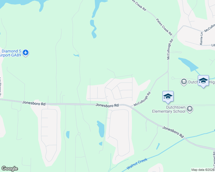 map of restaurants, bars, coffee shops, grocery stores, and more near 3262 Jonesboro Road in Hampton