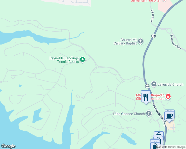 map of restaurants, bars, coffee shops, grocery stores, and more near 1011 Starboard Drive in Greensboro
