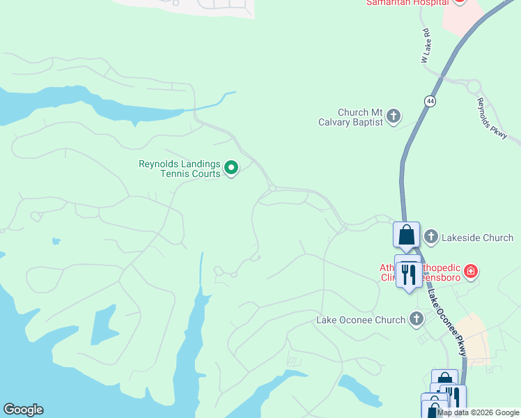 map of restaurants, bars, coffee shops, grocery stores, and more near 1011 Starboard Drive in Greensboro
