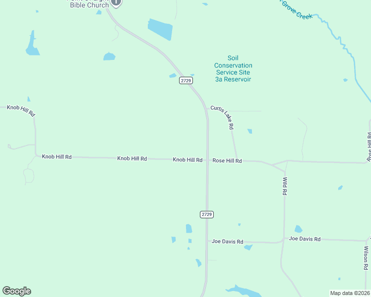 map of restaurants, bars, coffee shops, grocery stores, and more near 43 Knob Hill Road in Whitewright