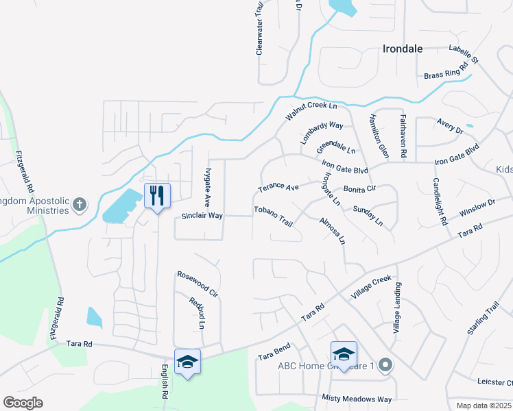 map of restaurants, bars, coffee shops, grocery stores, and more near 915 Terance Avenue in Jonesboro