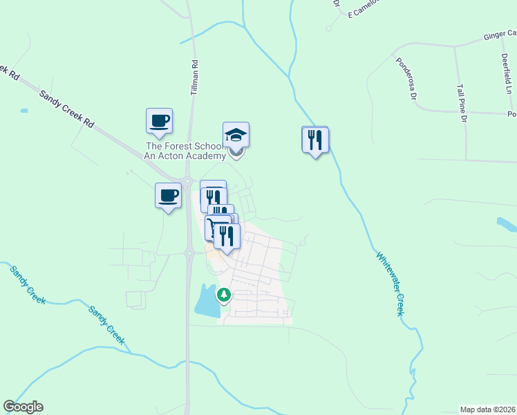 map of restaurants, bars, coffee shops, grocery stores, and more near 225 Rolison Way in Fayetteville