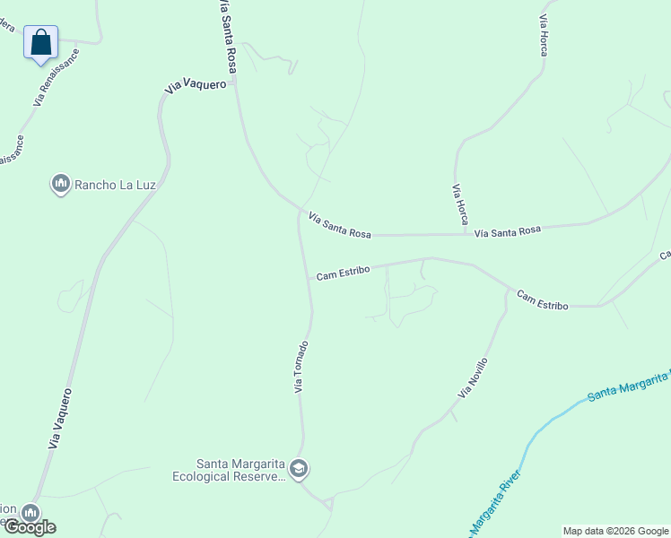 map of restaurants, bars, coffee shops, grocery stores, and more near 45354 Vía Tornado in Temecula