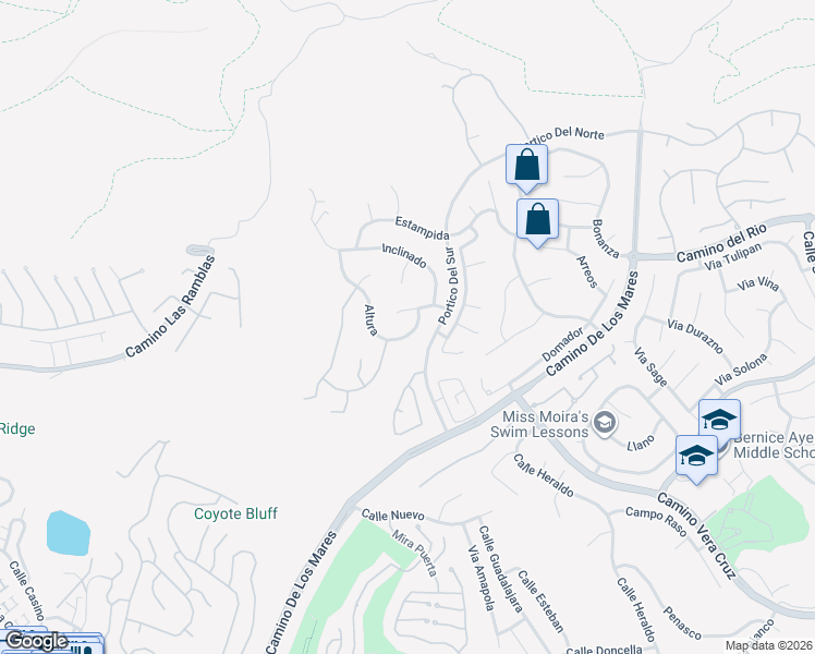 map of restaurants, bars, coffee shops, grocery stores, and more near 1306 Altura in San Clemente