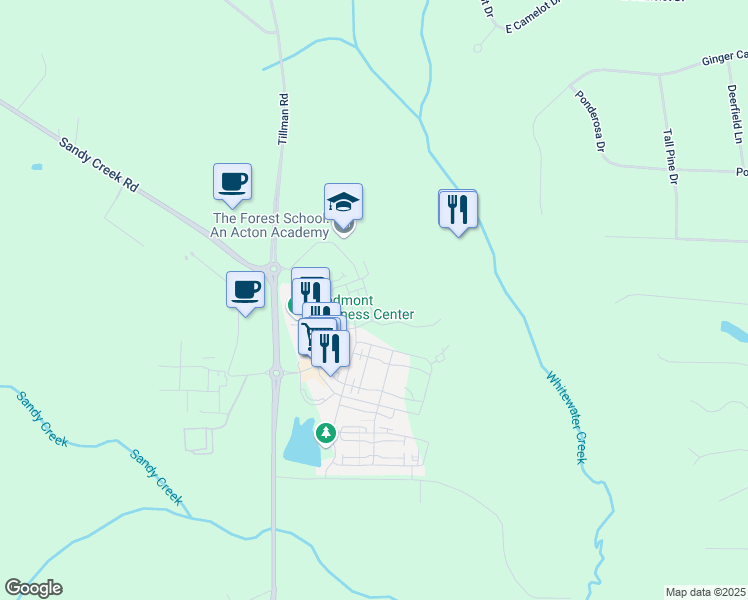 map of restaurants, bars, coffee shops, grocery stores, and more near 225 Rolison Way in Fayetteville