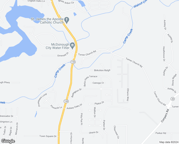 map of restaurants, bars, coffee shops, grocery stores, and more near 1797 Birkshire Ridge in McDonough