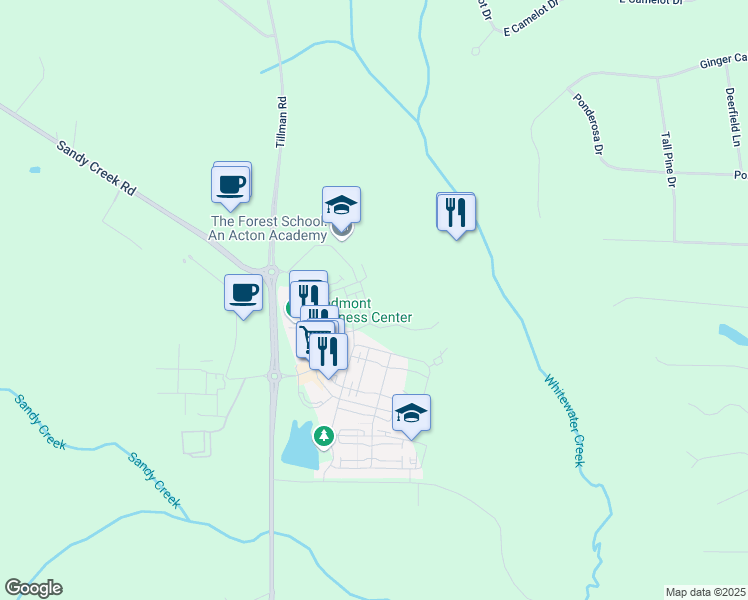 map of restaurants, bars, coffee shops, grocery stores, and more near 235 Rolison Way in Fayetteville