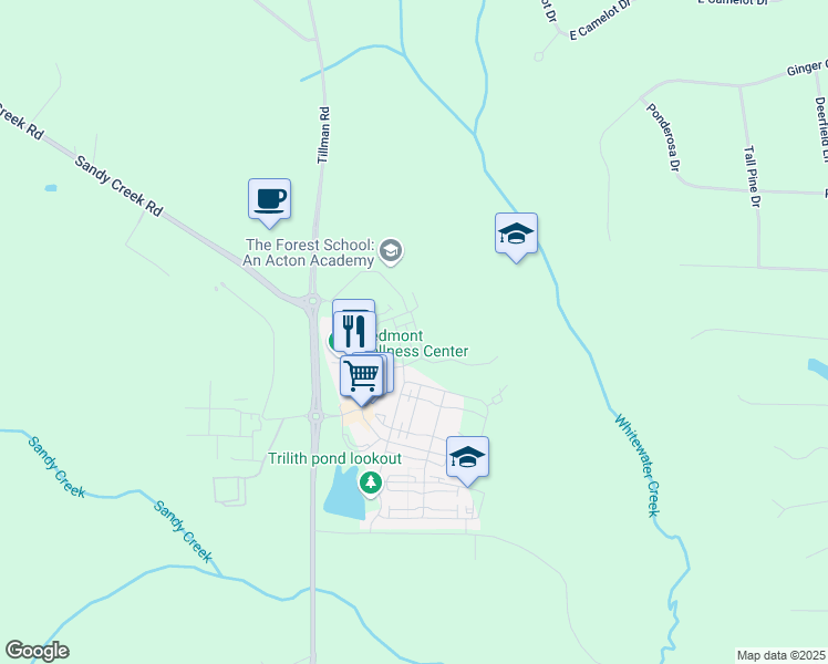 map of restaurants, bars, coffee shops, grocery stores, and more near in Fayetteville