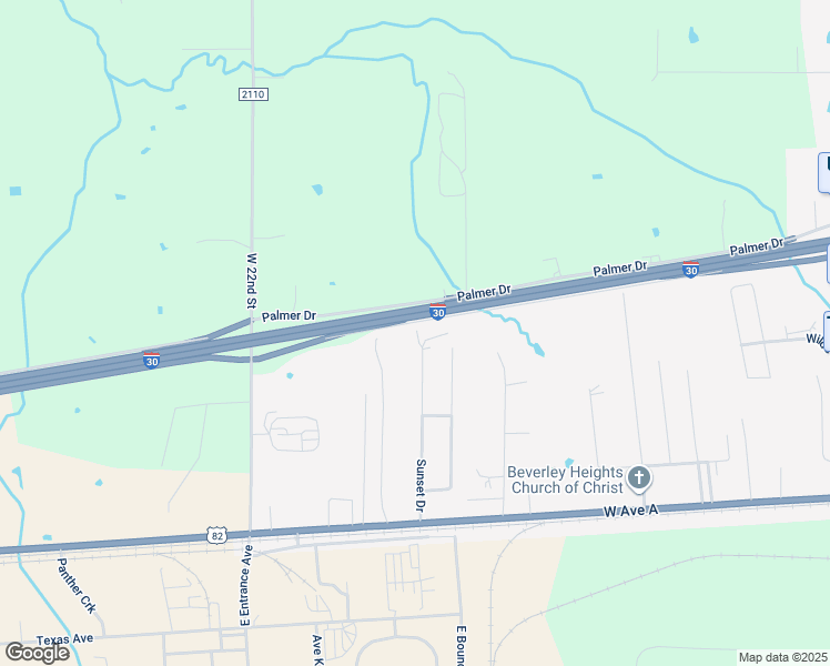 map of restaurants, bars, coffee shops, grocery stores, and more near 313 Sunset Drive in Hooks