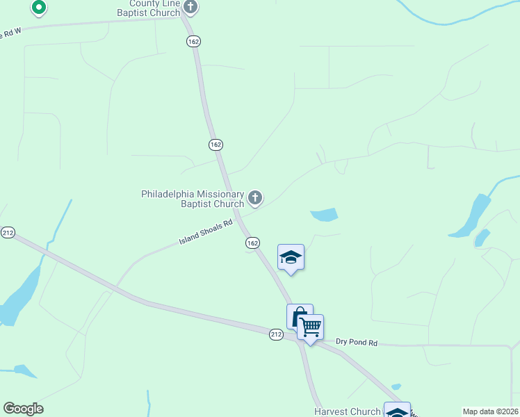 map of restaurants, bars, coffee shops, grocery stores, and more near 11 Parr Farm Road in Covington