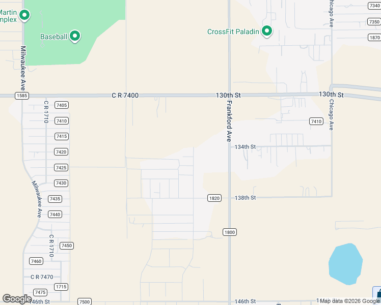 map of restaurants, bars, coffee shops, grocery stores, and more near 5902 134th Street in Lubbock
