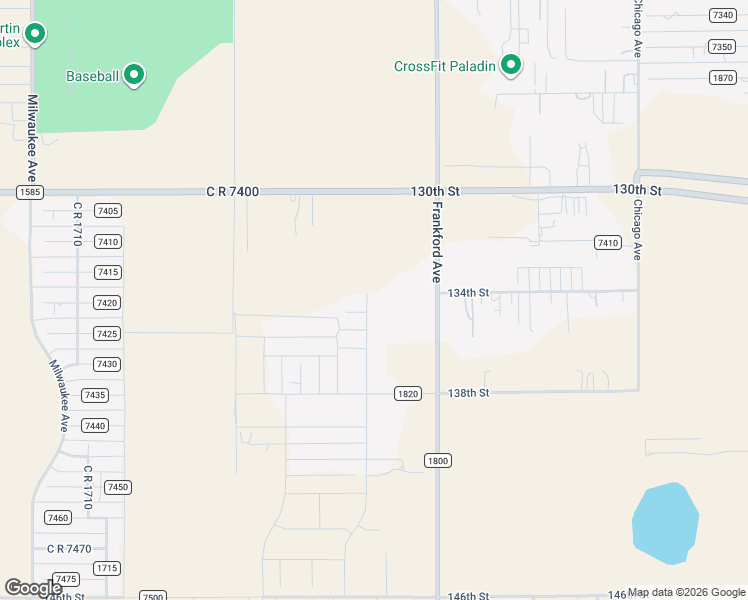 map of restaurants, bars, coffee shops, grocery stores, and more near 5902 134th Street in Lubbock