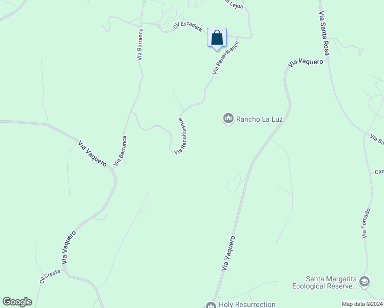 map of restaurants, bars, coffee shops, grocery stores, and more near 45055 Via Renaissance in Temecula