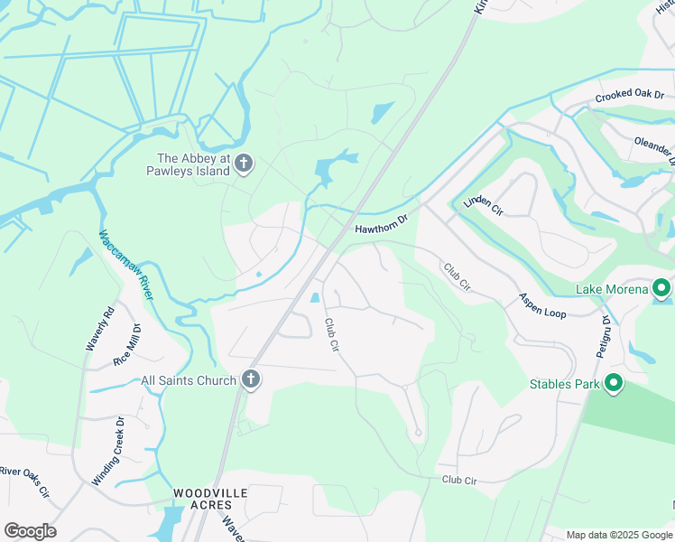 map of restaurants, bars, coffee shops, grocery stores, and more near 24 Old Pointe Road in Pawleys Island