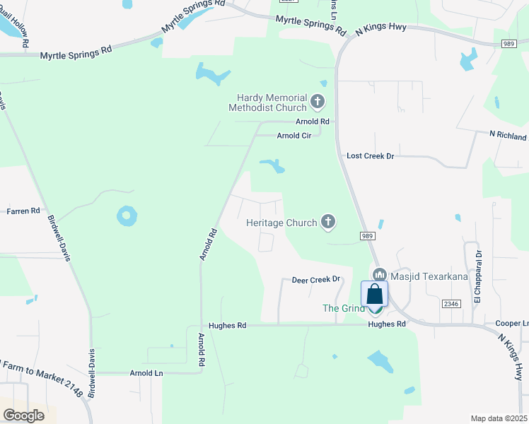 map of restaurants, bars, coffee shops, grocery stores, and more near 2 Irongate Drive in Texarkana