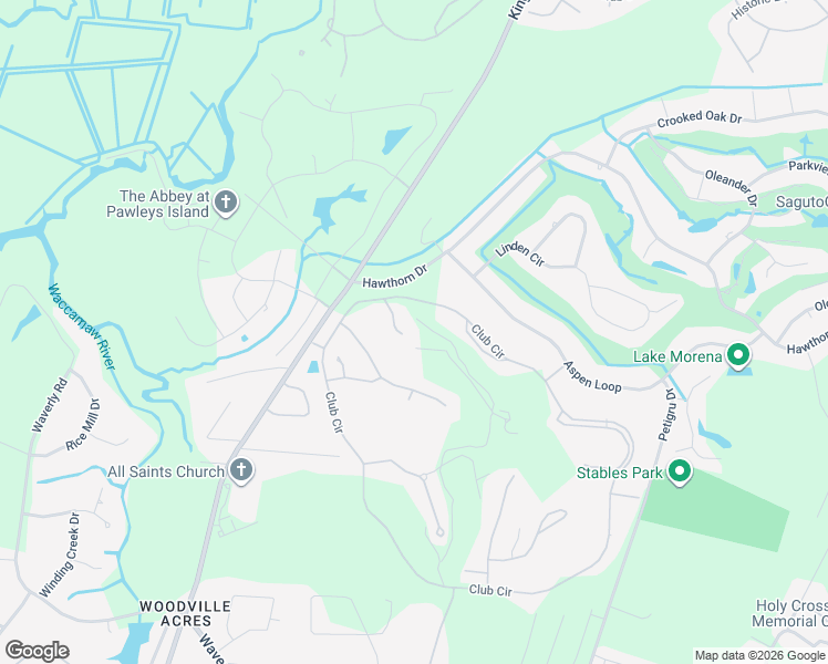 map of restaurants, bars, coffee shops, grocery stores, and more near 103 Golf View Court in Pawleys Island