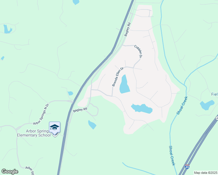 map of restaurants, bars, coffee shops, grocery stores, and more near 68 Brenda Ellen Drive in Newnan