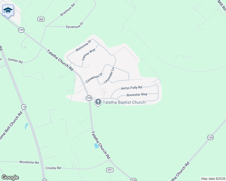 map of restaurants, bars, coffee shops, grocery stores, and more near 327 Jerrys Folly Road in Aiken