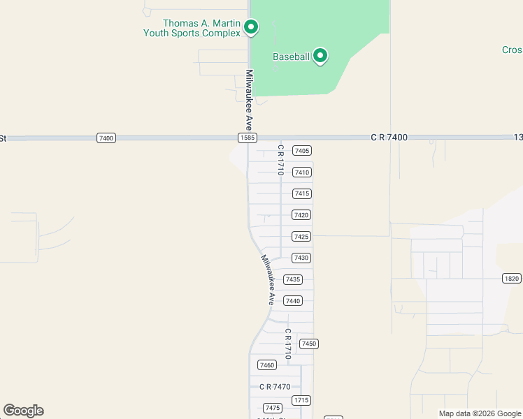 map of restaurants, bars, coffee shops, grocery stores, and more near 13101-13499 C R 1700 in Lubbock