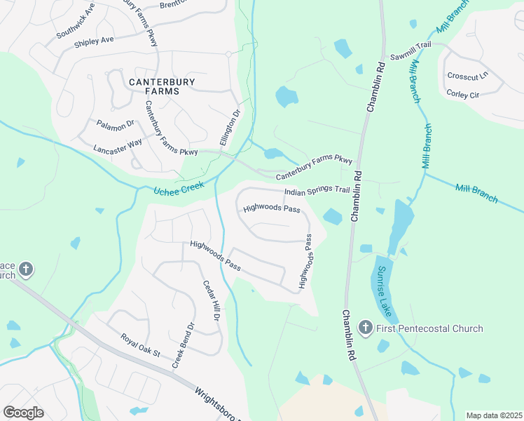 map of restaurants, bars, coffee shops, grocery stores, and more near 1310 Highwoods Pass in Grovetown