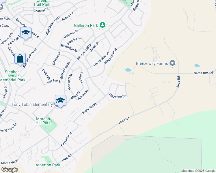 map of restaurants, bars, coffee shops, grocery stores, and more near 45097 Morgan Heights Road in Temecula